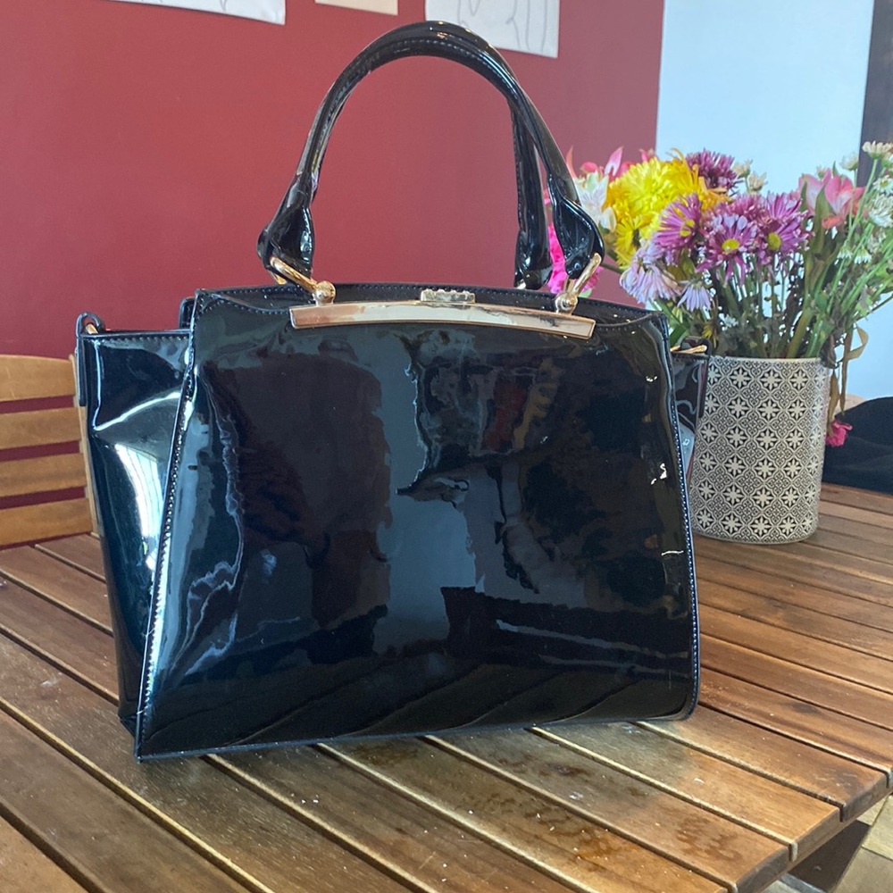 Unknown Patent Leather Purse with strap